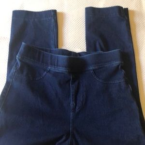 Jeans womens new size XS (0-2) blue Time and Tru skinny back pockets pull on